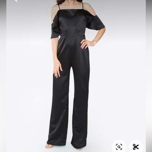 Black, Satin Jumpsuit